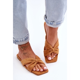 Chaussons Velours Femme Camel Vanilla Sky brun 1