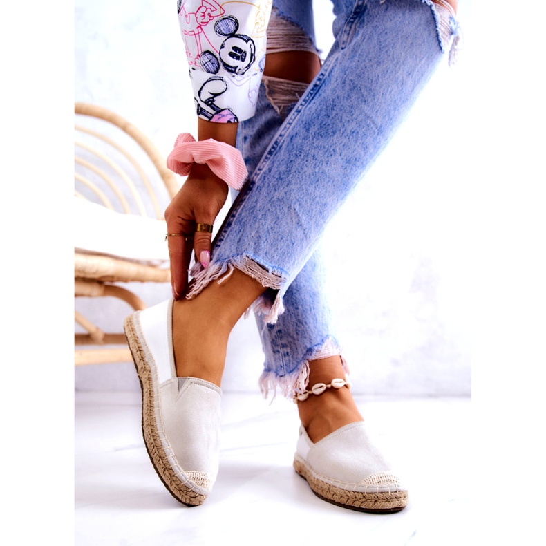Espadrilles Classiques Femme Big Star JJ274951 Blanc et Gris 2
