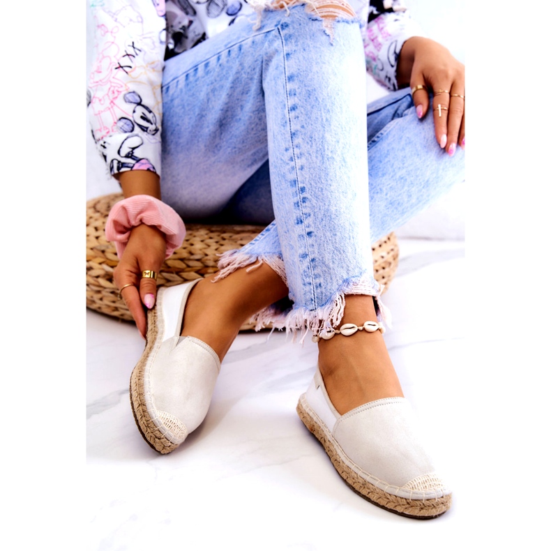 Espadrilles Classiques Femme Big Star JJ274951 Blanc et Gris 4