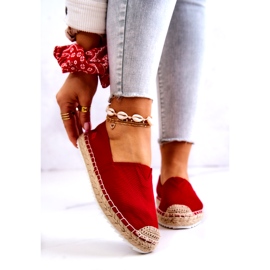 Espadrilles Rouges Sur Une Semelle Tressée Big Star HH274494 1