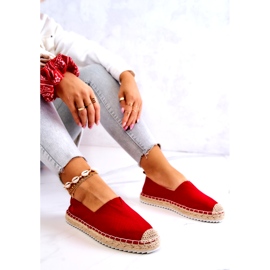 Espadrilles Rouges Sur Une Semelle Tressée Big Star HH274494 5