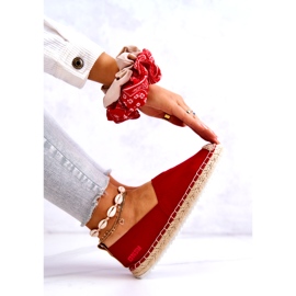 Espadrilles Rouges Sur Une Semelle Tressée Big Star HH274494 6