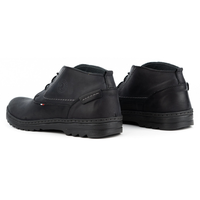 Olivier Chaussures décontractées en cuir pour hommes 234GT noir 5