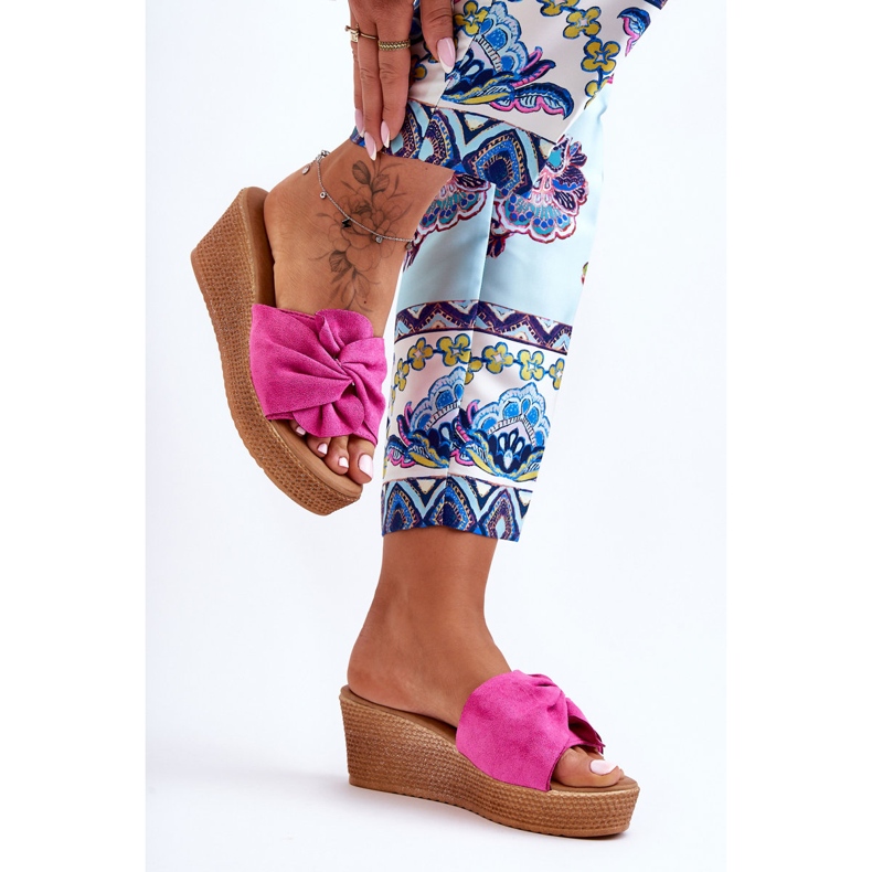 Claquettes Compensées Femme Rose Calama 1 Claquettes Compensées Femme Rose Calama 1