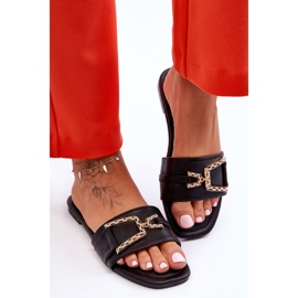 Pantoufles classiques noires à ornements impressionnants pour femmes le noir 3