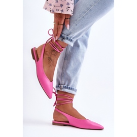 PG1 Ballerines nouées pour femme Rose Lilly Ann 1