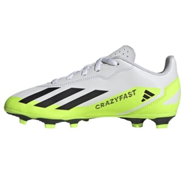 Adidas X Crazyfast.4 FxG Jr IE1588 chaussures de football blanche blanche 1