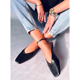 Ballerines à talon ouvert de Gianna Black le noir 4