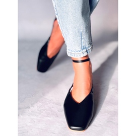 Ballerines à talon ouvert de Gianna Black le noir 2