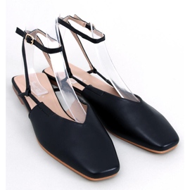 Ballerines à talon ouvert de Gianna Black le noir 3