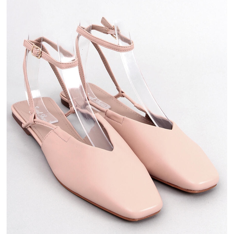 Ballerines à talon ouvert de Gianna Nude beige 2
