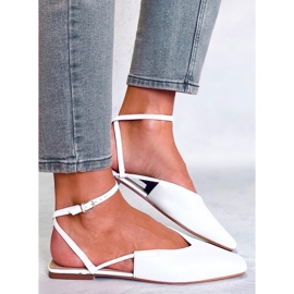 Ballerines à talon ouvert de Gianna White blanche 4