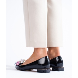 Escarpins femme Shelovet à talons bas le noir 2