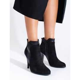 Bottes à talons hauts en daim noir de Shelovet le noir 3