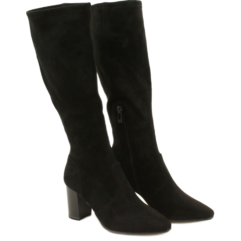 Bottes stretch noires pour femmes Caprice 9-25520-41 044 bottes hauteur genou noires 2