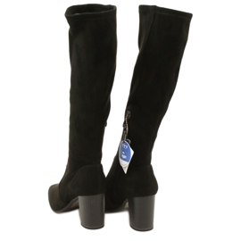 Bottes stretch noires pour femmes Caprice 9-25520-41 044 bottes hauteur genou noires 4