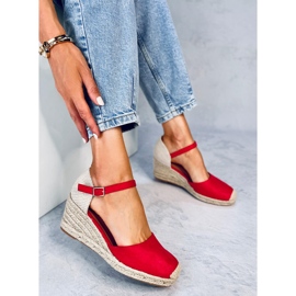 Platten Espadrilles compensées rouges 4