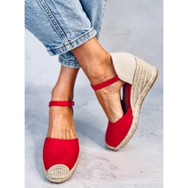 Platten Espadrilles compensées rouges 2