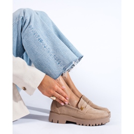 Chaussures classiques en daim beige clair pour femmes de Shelovet 1