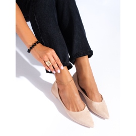 Ballerines femme en daim beige Shelovet 1 Ballerines femme en daim beige Shelovet 1