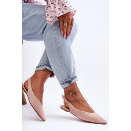 PS1 Kenra Ballerines femme en daim rose 3