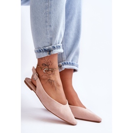 PS1 Kenra Ballerines femme en daim rose 4
