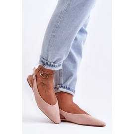 PS1 Kenra Ballerines femme en daim rose 5