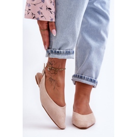PS1 Kenra Ballerines en daim beiges femme 6