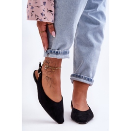 PS1 Kenra Ballerines en daim noires femme le noir 6
