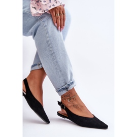 PS1 Kenra Ballerines en daim noires femme le noir 3