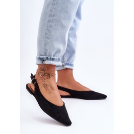 PS1 Kenra Ballerines en daim noires femme le noir 7