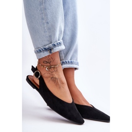 PS1 Kenra Ballerines en daim noires femme le noir 4