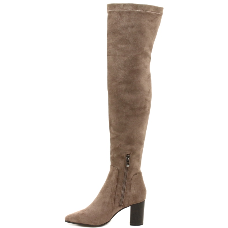 Bottines stretch taupe femme Caprice 9-25521-41 Cuissardes beiges 355 1