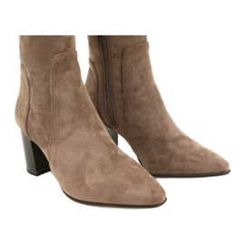Bottines stretch taupe femme Caprice 9-25521-41 Cuissardes beiges 355 2