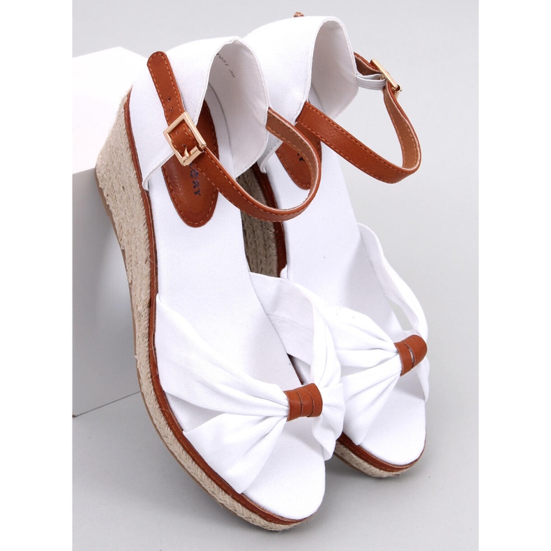 Sandales compensées espadrilles de Kristen White blanc 1