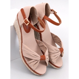 Sandales compensées espadrilles de Kristen Beige 1