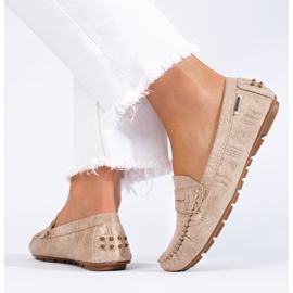 Goodin Mocassins textiles classiques beige 3