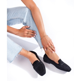 Mocassins en daim noir pour femmes de Shelovet 1