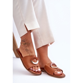 Chaussons Femme Marrons Sherry Ornés brun 2 Chaussons Femme Marrons Sherry Ornés brun 2