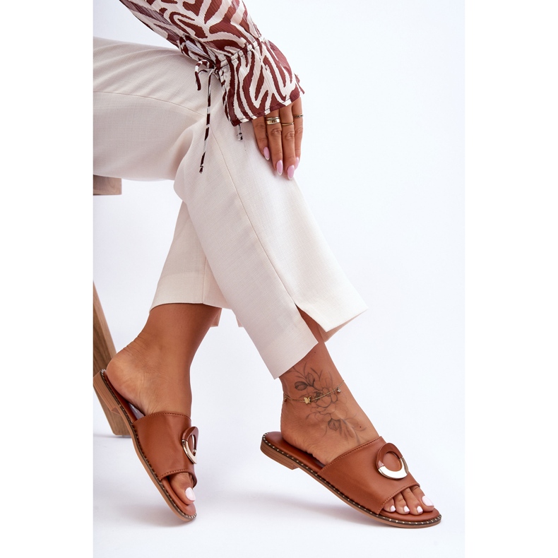 Chaussons Femme Marrons Sherry Ornés brun 1 Chaussons Femme Marrons Sherry Ornés brun 1