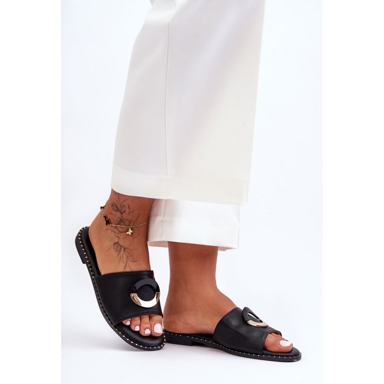 Chaussons Femme Noirs Embellis Sherry le noir 2 Chaussons Femme Noirs Embellis Sherry le noir 2