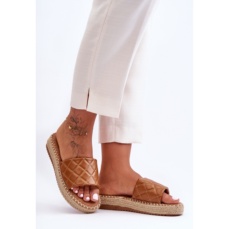 Chaussons à plateforme camel Lullaby pour femmes brun 1
