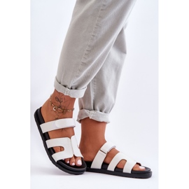 Chaussons Velcro Tissu Femme Blanc Jose 1