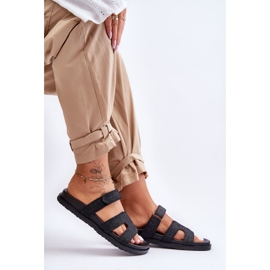 Chaussons Velcro Femme Noir Jose 1