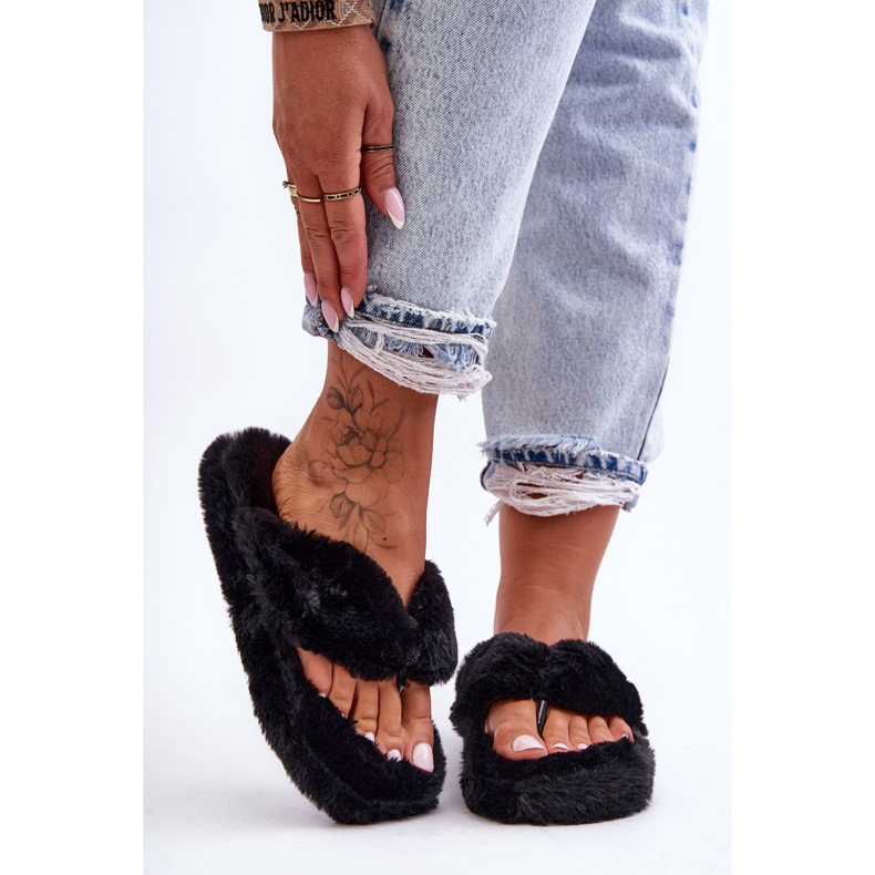Chaussons Fourrure Femme Chaussons Noir Elma le noir 2 Chaussons Fourrure Femme Chaussons Noir Elma le noir 2