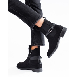 Bottines Chelsea en daim noir Shelovet le noir 3