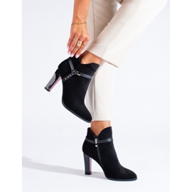 Bottes à talons en daim Shelovet le noir 2