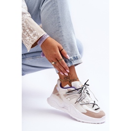 Chaussures de sport à plateforme en cuir Blanc Sifel 1