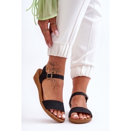 Sandales Compensées Basses Classiques Noir Arya 1