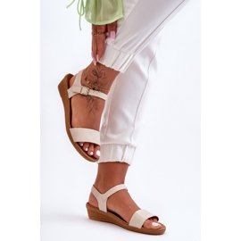 Sandales Compensées Basses Arya Classiques Beige 1